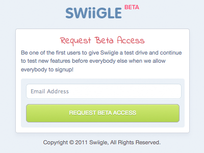 Swiigle Beta Invite beta invite signup swiigle