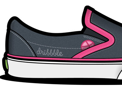 Dribbble Slip On Shoes dribbble green noise pink shoes