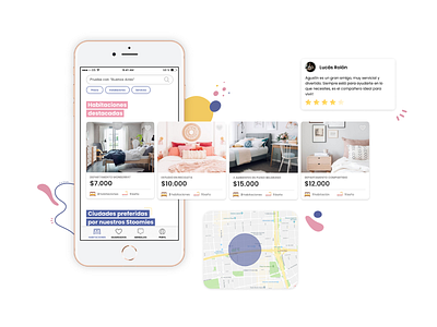 Roommate app app app design card design design app filter map mobile platform product card product design room roommates search ui ui design uidesign uiux ux web