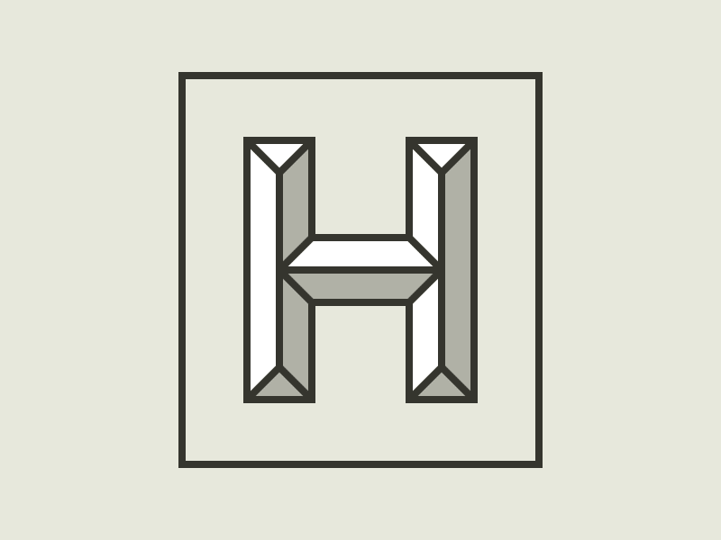 Hold Fast Foundry bevel letters logo logomark type