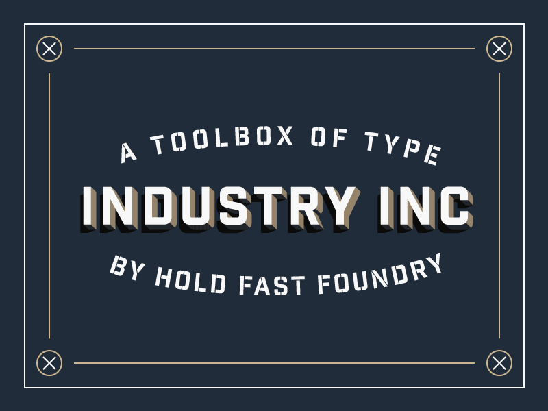 Industry Inc Typeface bevel design font inline layered stencil type type design typeface