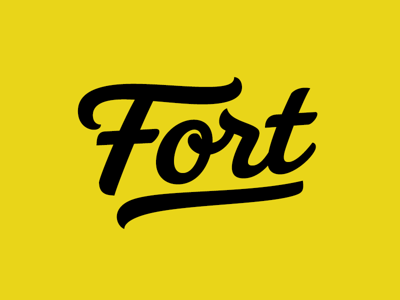 Fort Foundry brand design fort foundry identity logo script type