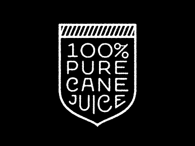 Pure Cane Juice badge lettering type typography