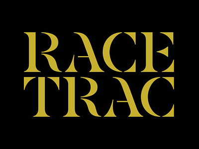 Race Trac letters stencil type type design typography