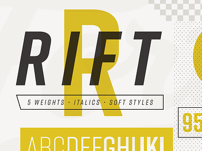 Rift condensed font font family sans type design typeface