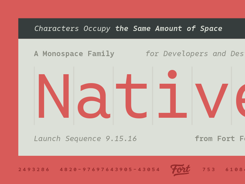 Native Typeface code coding family font free freebie monospace sans type typeface