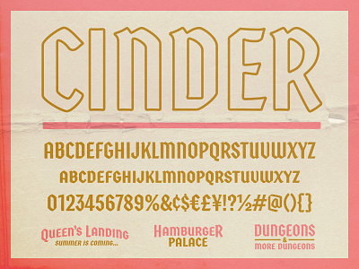 Cinder Typeface blackletter family font letters specimen type type design typeface typeface design typography