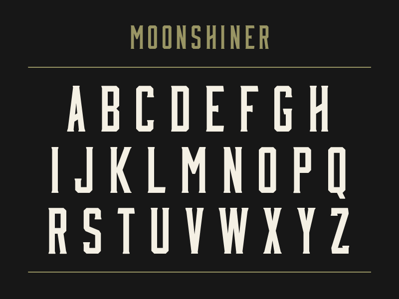 Moonshiner: New Free Typeface custom font display font free freebie glyphs letters logotype moonshiner type typeface typography