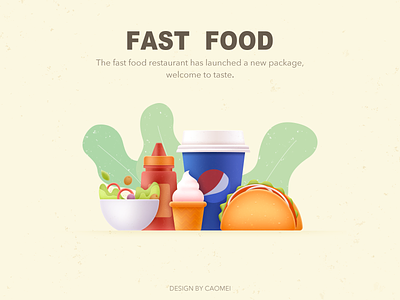 Fast Food design food illustration micro texture ui