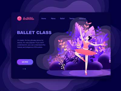 ballet branding icon illustration 平面 板绘