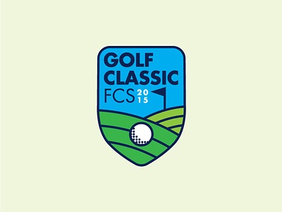 Golf Classic bold branding golf green illustration logo patch