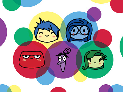 InsideOut character color cute disney illustration inside insideout kawaii out pixar shapes