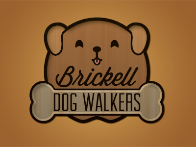 Brickell Dog Walkers branding brickell cute dog logo miami
