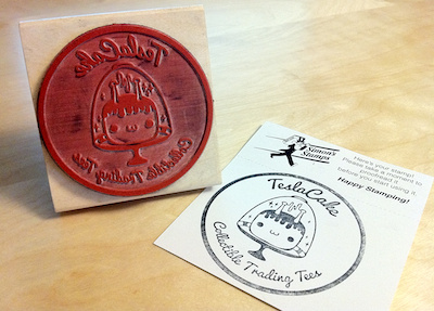 TeslaCake Rubber Stamp branding cake stamp teslacake