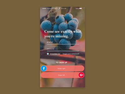 Daily Ui Design 001 abstract app design app designer content creation daily 100 challenge dailyui dailyui 001 dailyuichallenge day1 design microinteraction minimal signup page ui userinterface ux