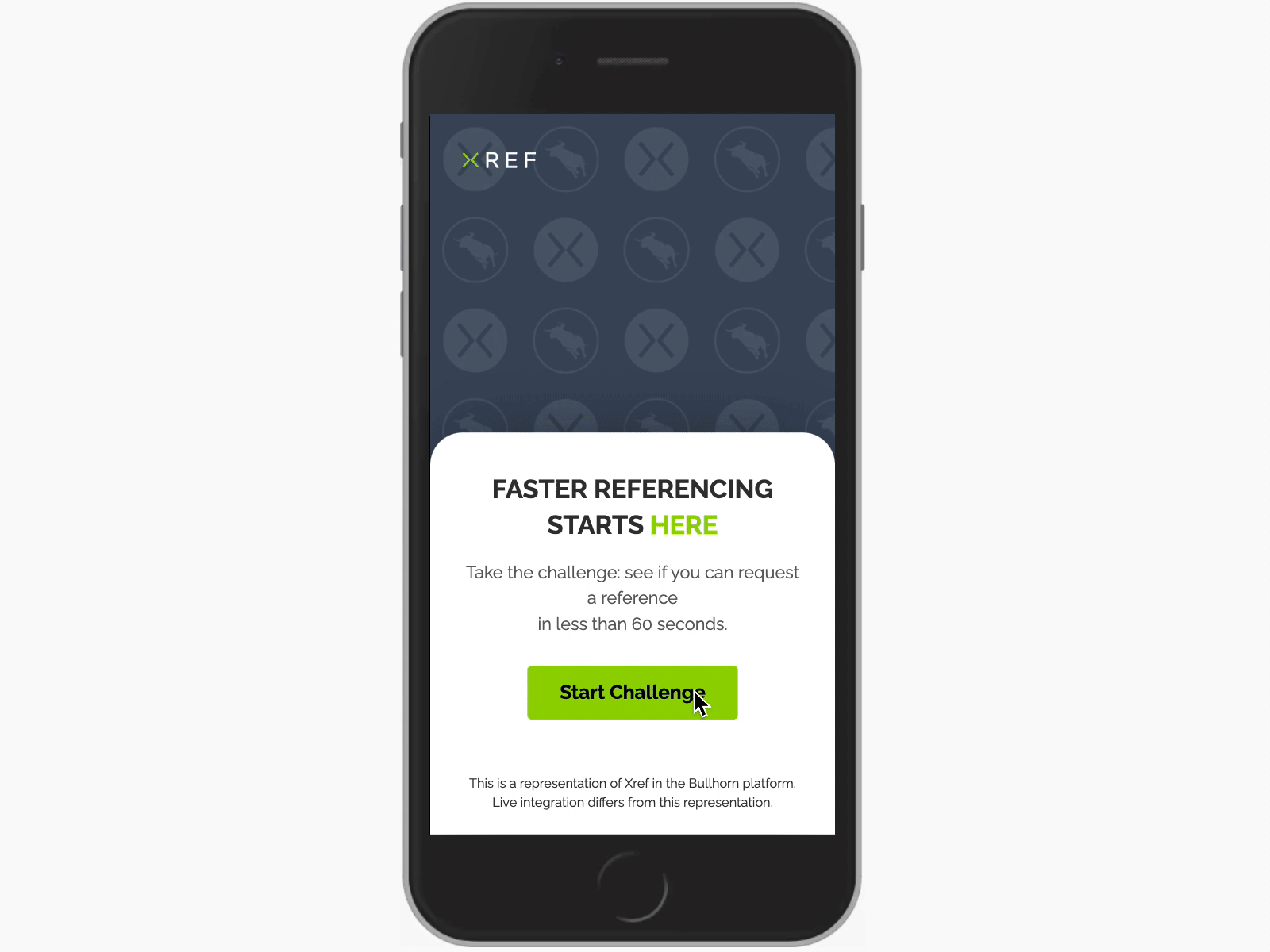 Bullhorn/Xref challenge webpage
