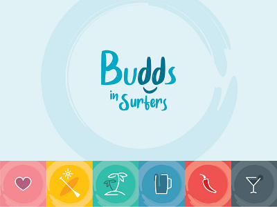 Visual identity for Budds in Surfers branding design logo visual identity