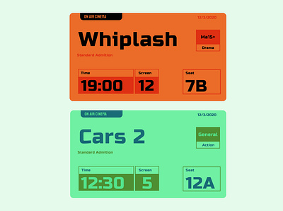 Ticket Stub design layout typogaphy