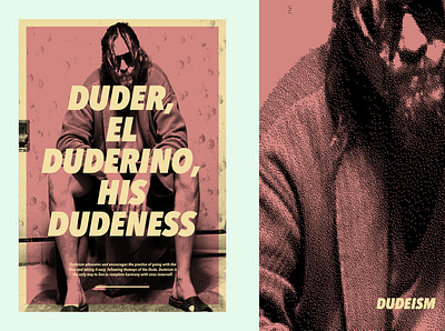 Dudeism layout poster the big lebowski typography