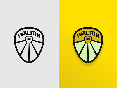 Walton Logo bold branding color design logo