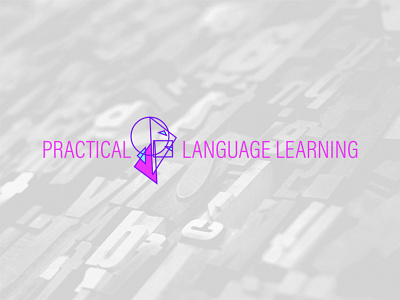 Practical Language Learning logo logo logo design