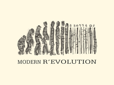 Modern R'Evolution logo logo logo design
