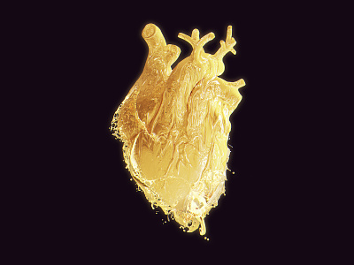 Heart of gold anatomical heart anatomy art biology black and gold circulatory coronary dripping dripping heart duotone gold gold heart heart human heart inside body liquid organ system