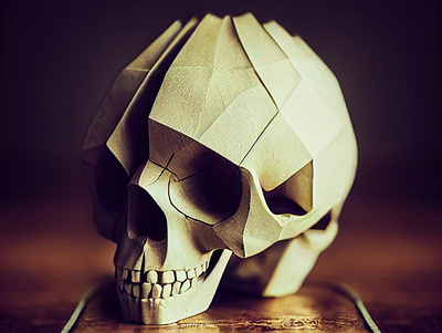 Ace of Spades anatomical art deadman hand digital art geometric illustration illustration rendering medical quarter right side render single object skull