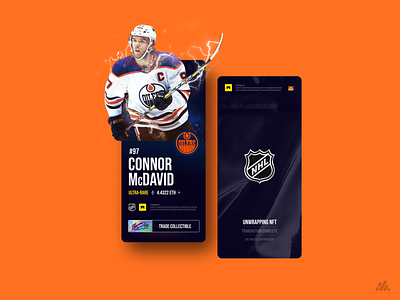 NHL Edmonton Oilers - Collectible NFT app appdesign branding design icehockey interface nft oilers sports typography ui uiux ux design visual design