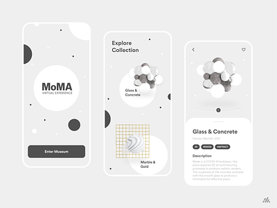 MoMA UI 3d branding design illustration interface logo mobile typography ui ux design vector visual design