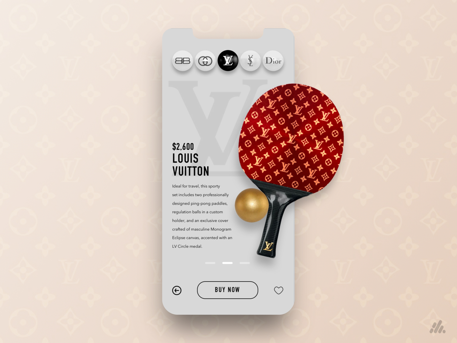 Louis Vuitton - Table Tennis Store App by We Discover The Design Thinking  Agency ™ on Dribbble