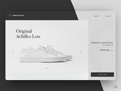 Common Projects Landing Page app branding design desktop interface luxury mobile shoes sneaker sneakerhead sneakers typography ui ux ux design visual design web website