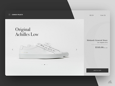 Common Projects Landing Page