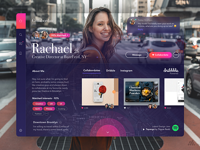 Collabordate - The new way to meet creatives - App UX/UI app branding dating design desktop interface photography tinder typography ui ux ux design visual design web website