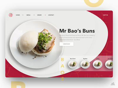 Mr Baos Restaurant Concept - Desktop UI/UX