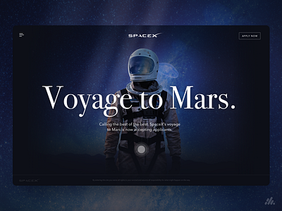 SpaceX - Mars Voyage UX/UI