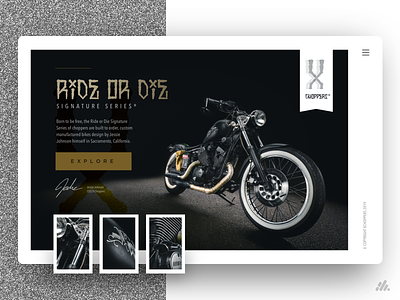 Ride or Dide branding choppers design desktop interface motorbike typography ui ux ux design visual design website