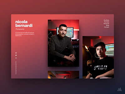 Nicola Bernadi Photography brand branding clean design desktop gradient interface minimal portfolio typography ui user experience ux ux design visual design web webdesign website website concept website design