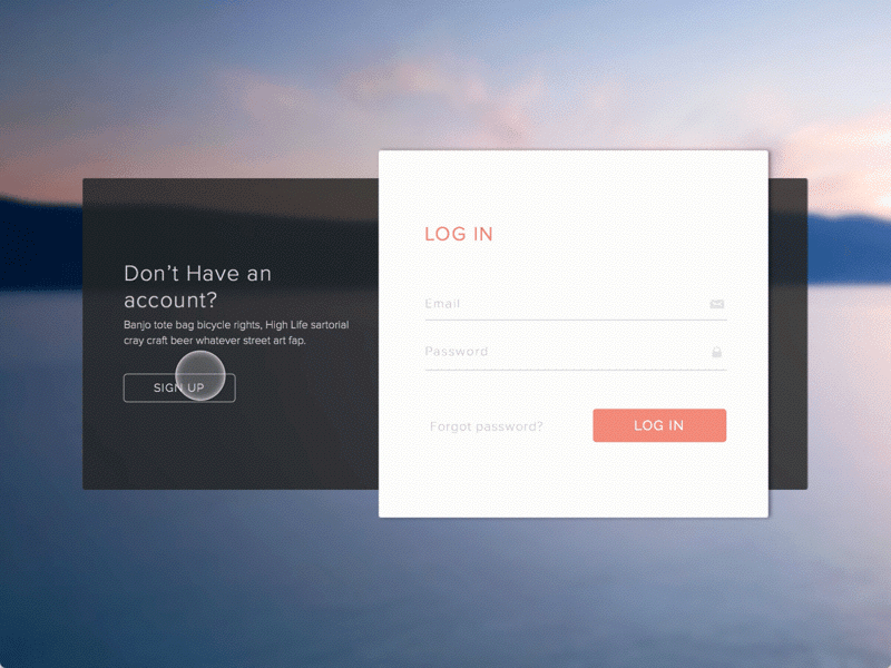 Sign Up and Login Animated - Download Template animation dailyui download template gif login signup sketch ui
