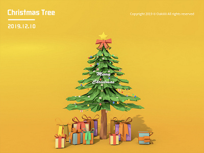 christmas tree c4d 插图 设计