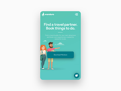 Travel Buddy Website - Mobile Webpage Design app brand branding design green mobile ui web web design