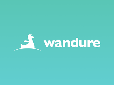 Messing around with the Wandure Logo app brand branding design green llama logo logo design logos mobile