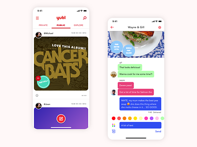 Yubl – A Social Media App app chat design ios social app ui ux