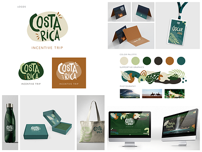 Costa Rica Incentive Trip Branding brand identity branding branding and identity costa rica design event artwork flat graphic design illustration incentive travel vector