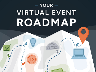 Unbridled Solutions Virtual Event Roadmap branding communication design design events graphic design illustration infographic vector virtual event white paper