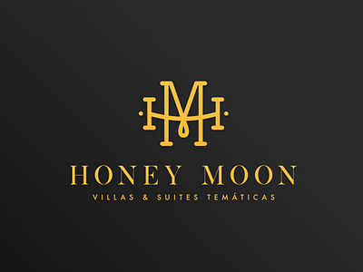 Honey Moon brand branding colima goldinblack honeymoon hotel hotel logo logo logodesign