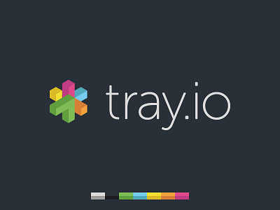 tray.io branding branding isometric logo start up tray.io