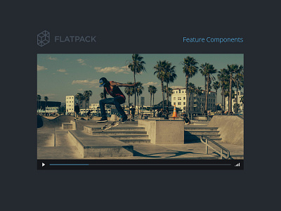 Flatpack Components buttons components dark flat gallery gui header media modules navigation ui video