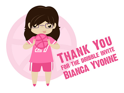 Thank You, Bianca Yvonne! childrens cute debuts illustration invite