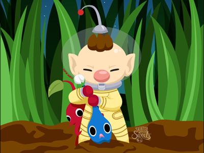 Olimar fan art illustration nintendo olimar pikmin vector videogames